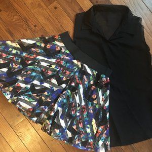 “Material Girl” Multi-Color flair Mini skirt